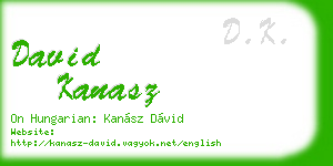 david kanasz business card